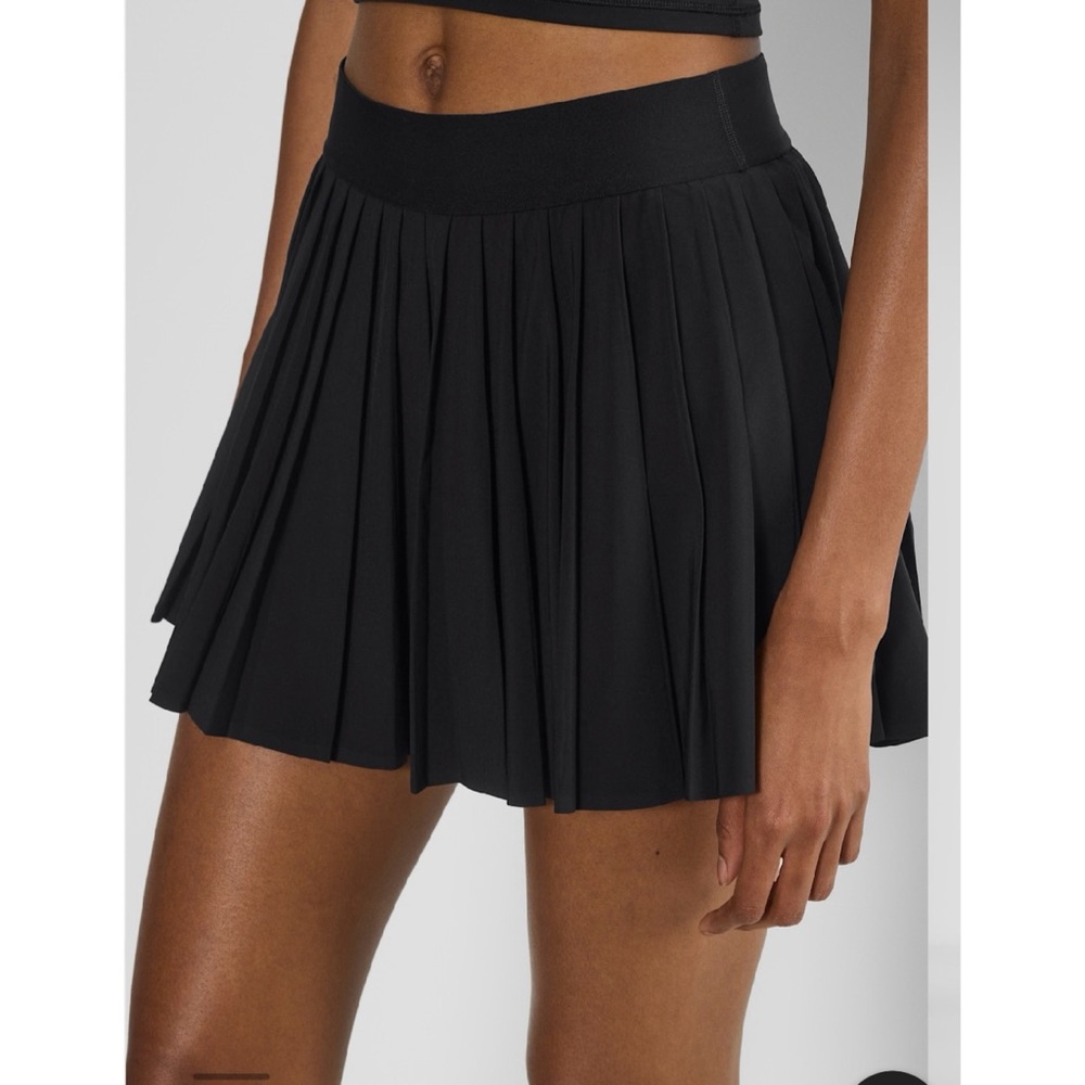 Aritzia Black Pleated Mini Skirt